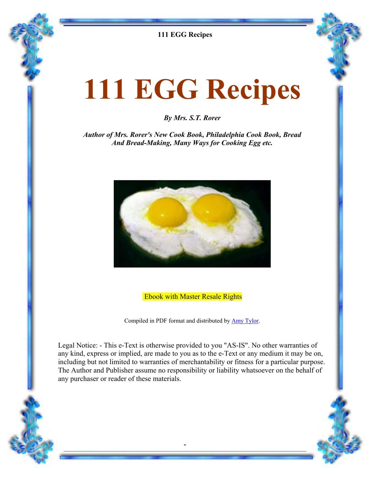 111 EGG Recipes